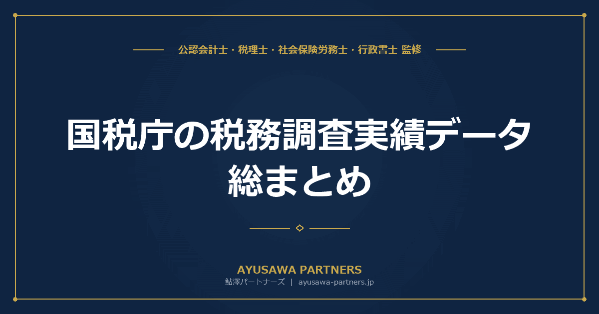 国税庁の税務調査実績データ総まとめ|法人税・所得税・相続税の追徴税額と調査件数の最新動向